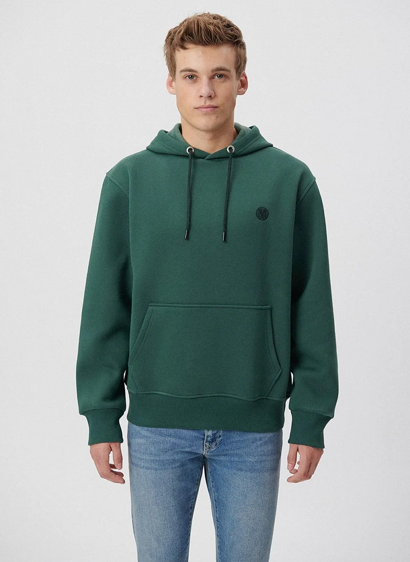 MAVI Hooded Green Basic Sweatshirt