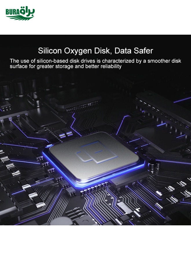 BURAQ WEIRD 750GB 2.5 inch USB 3.0 High-speed Transmission Metal Shell Ultra-thin Light Mobile Hard Disk Drive(Black) - Image 5