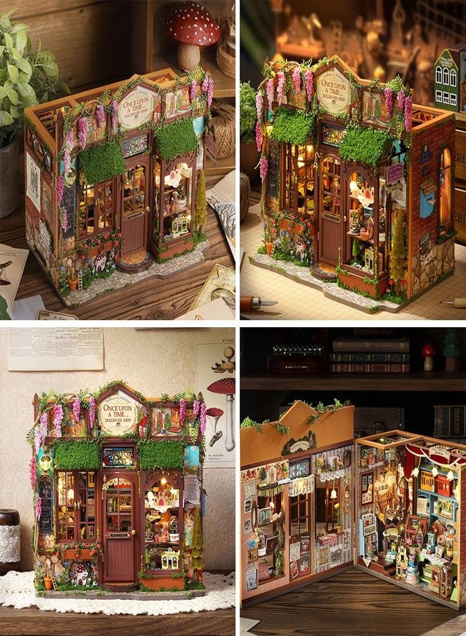 TOPBSFARNY DIY Book Nook Mini House Bookshelf Decor, DIY Miniature House Kit with LED Light, 3D Wooden Puzzle for Adults, Birthday Gift for Friends and Family (Without Dust Cover) - Image 3