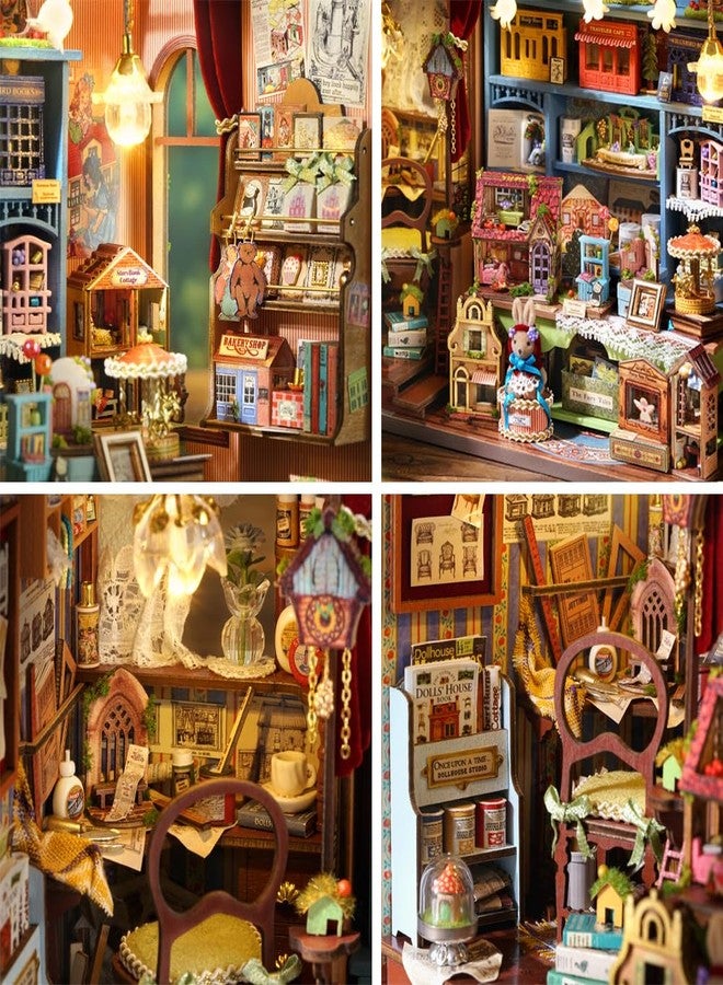 TOPBSFARNY DIY Book Nook Mini House Bookshelf Decor, DIY Miniature House Kit with LED Light, 3D Wooden Puzzle for Adults, Birthday Gift for Friends and Family (Without Dust Cover) - Image 5