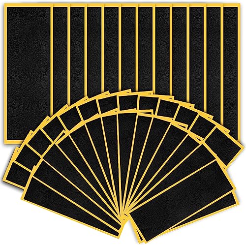 Hasefam 40Pcs Fingerboard Foam Grip Tape Quality Wooden Board Strong Adhesive Foam Anti Slip Stickers Black Mini Skateboard Grip Tape 433x15inch Black 40Pcs - Image 1