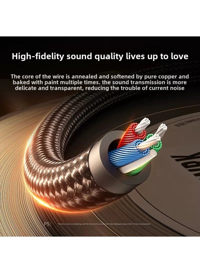 Aux Audio Cable Converter Car Car 3.5mm Male-to-male Extended Thick Cable Double Plug Adapter-Color:1 [smart Black] 1.5m★Lossless Sound Quality - Image 3