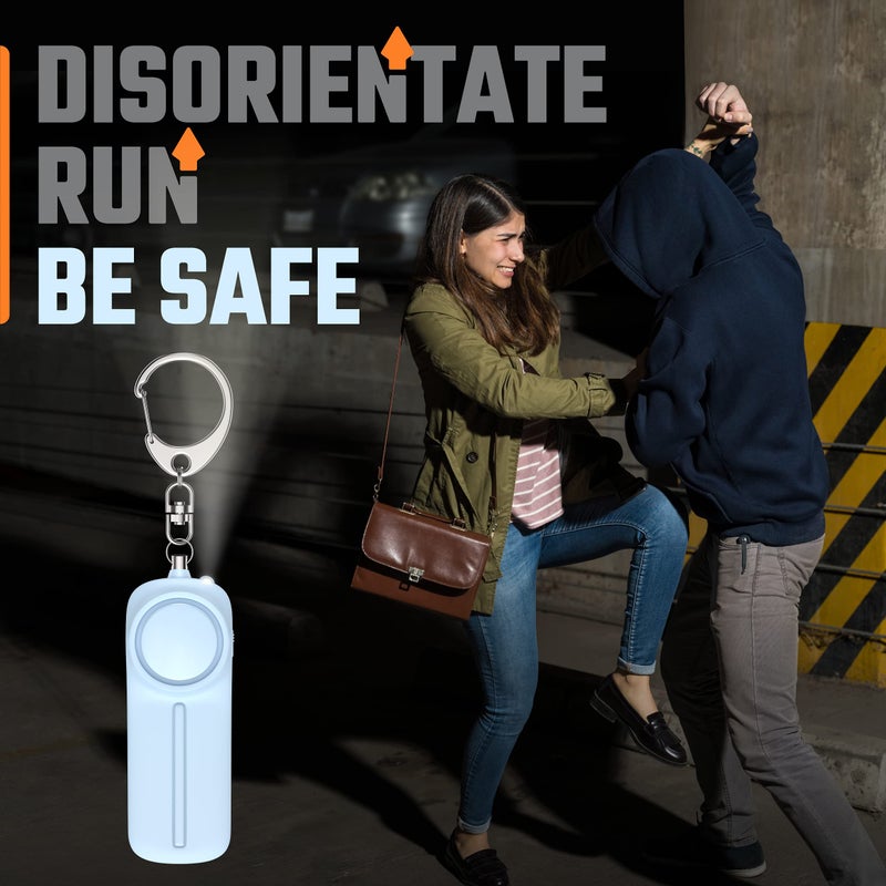 WETEN Personal Safety Alarm Keychain for Women – 130 dB Loud Self Defense Siren Alert Key Chain with LED Light – Emergency Protection Device Whistle by WETEN (Blue) - Image 3