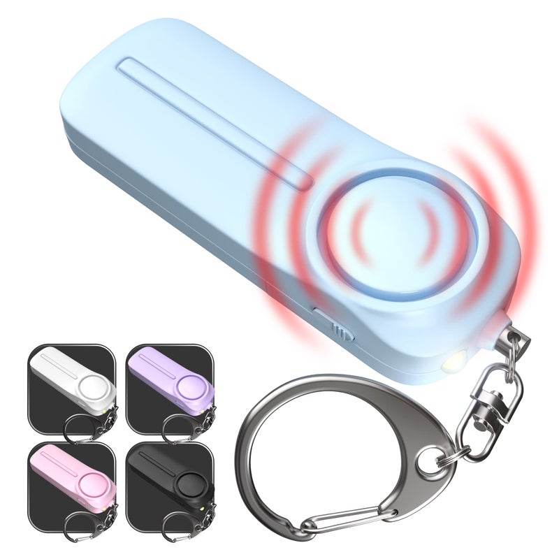 WETEN Personal Safety Alarm Keychain for Women – 130 dB Loud Self Defense Siren Alert Key Chain with LED Light – Emergency Protection Device Whistle by WETEN (Blue) - Image 1