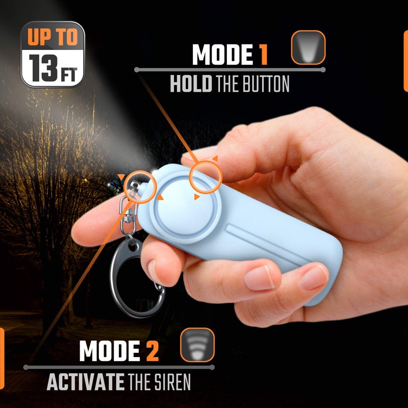 WETEN Personal Safety Alarm Keychain for Women – 130 dB Loud Self Defense Siren Alert Key Chain with LED Light – Emergency Protection Device Whistle by WETEN (Blue) - Image 5