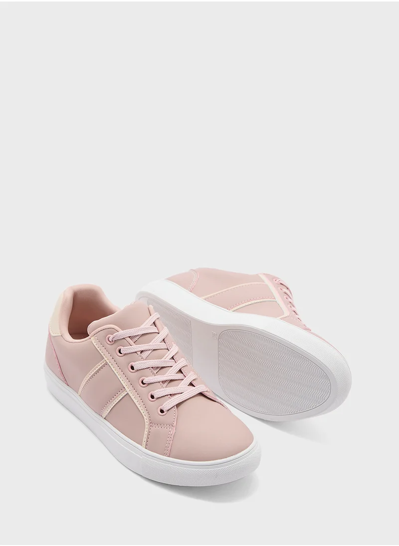 Ginger Contrast Color Panel Sneakers