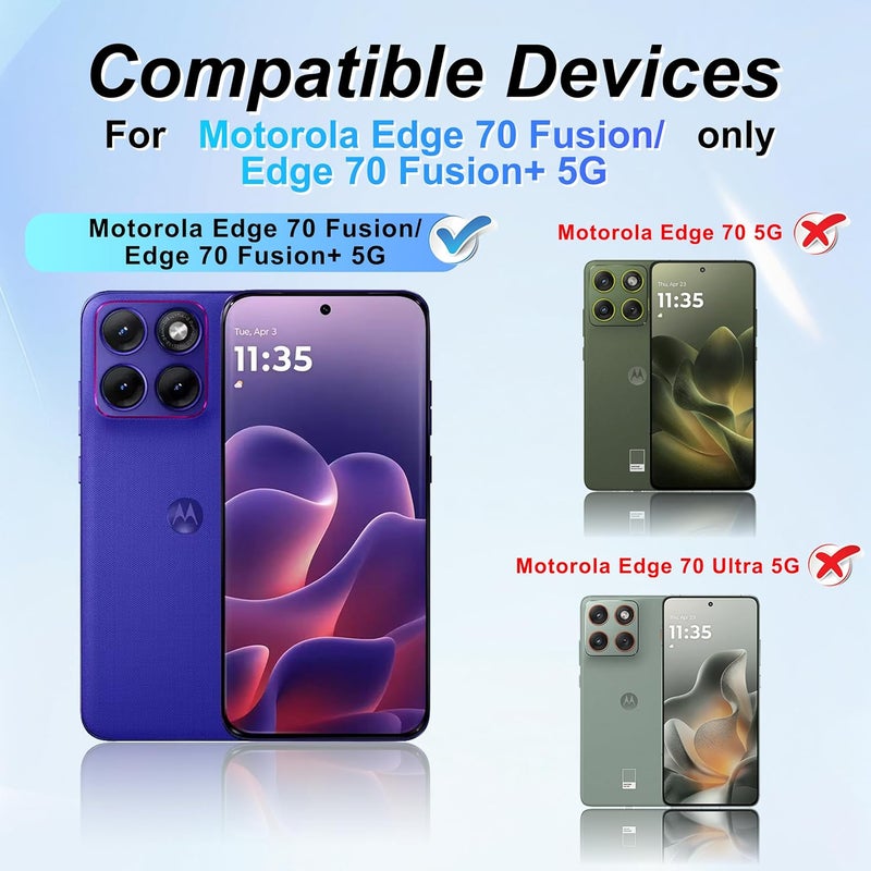 ايبيويند واقي شاشة Ibywind لهاتف Motorola Edge 70 Fusion/Edge 70 Fusion+ 5G، علبة مزدوجة، فيلم هيدروجيل مع واقي عدسة الكاميرا، أداة تثبيت سهلة، خالٍ من الفقاعات، متوافق مع فتح بصمة الإصبع، مقاوم للكسر. - Image 2