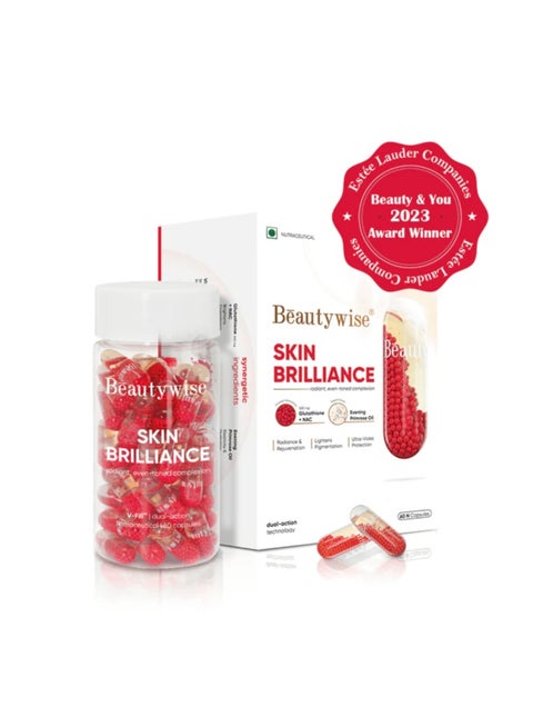 Beauty Wise Glutathione With Nac 500Mg Dual Action Skin Brilliance Evening  Primrose Oil 60 Veg Capsules Pack Of 1 | Best Price Qatar | Doha