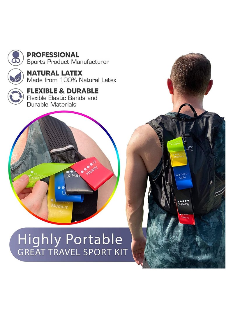 إي وورلد شريط مطاطي لمعدات اللياقة البدنية وشريط سحب للتمارين الرياضية واللياقة البدنية للساقين ومعدات الصالة الرياضية. - Image 2