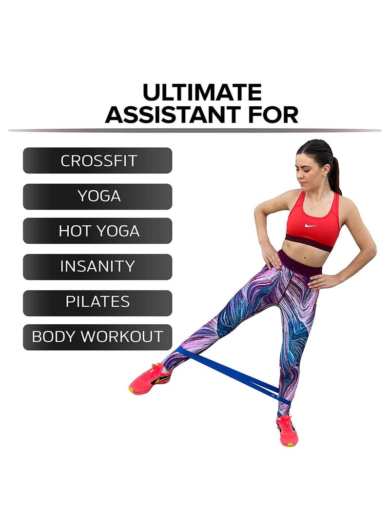 إي وورلد شريط مطاطي لمعدات اللياقة البدنية وشريط سحب للتمارين الرياضية واللياقة البدنية للساقين ومعدات الصالة الرياضية. - Image 5