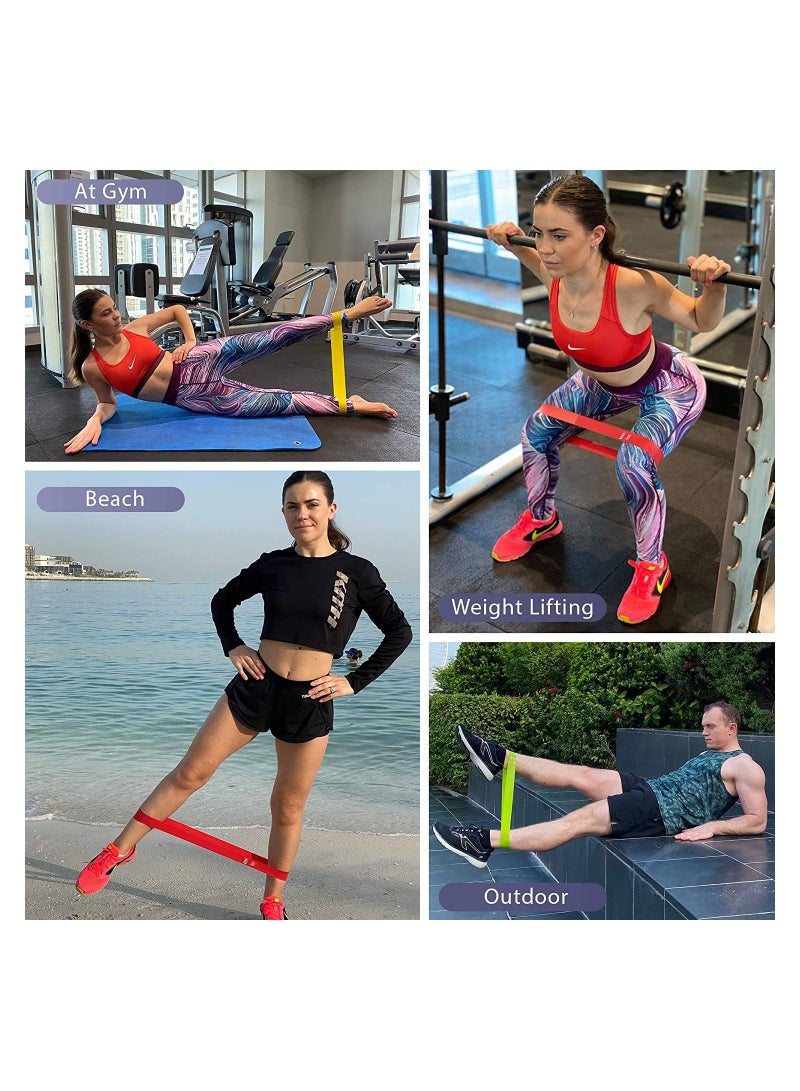إي وورلد شريط مطاطي لمعدات اللياقة البدنية وشريط سحب للتمارين الرياضية واللياقة البدنية للساقين ومعدات الصالة الرياضية. - Image 4