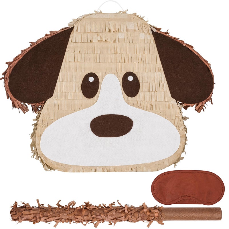 Birchio Dog Pinatas Bundle with a Blindfold and a Bat165 x 126 x 4 Inches Perfect for kids Birthday Parties Decoration Animal Theme Party Puppy Pinata - Image 3
