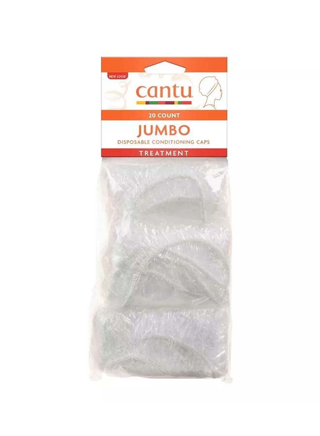 Cantu 20-Piece Jumbo Disposable Conditioning Caps White - Image 1