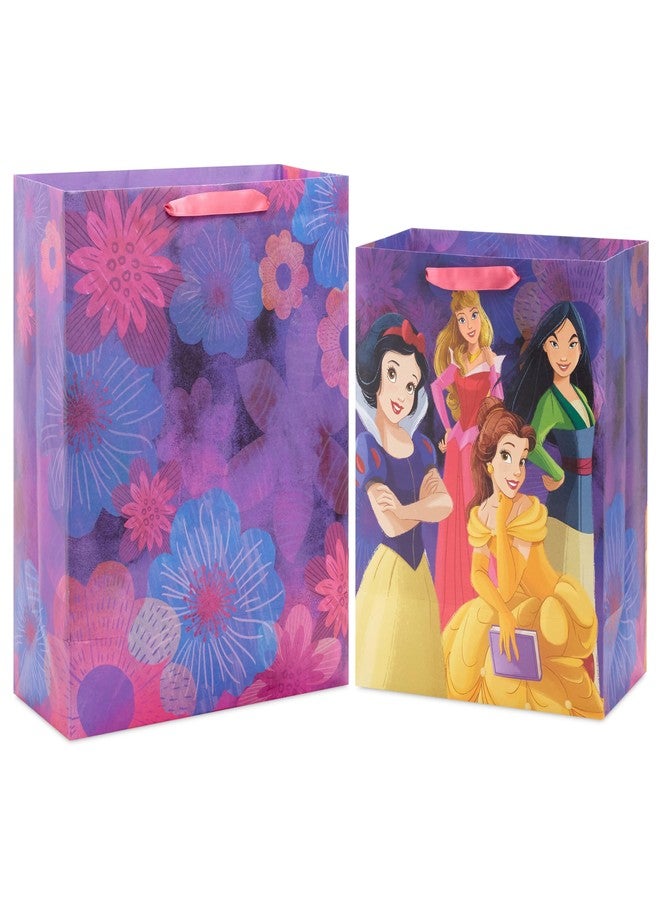 Hallmark Disney Princess Gift Bags (1 Large, 1 Extra Large) Ariel, Tiana, Rapunzel, Moana, Snow White, Belle - Image 4