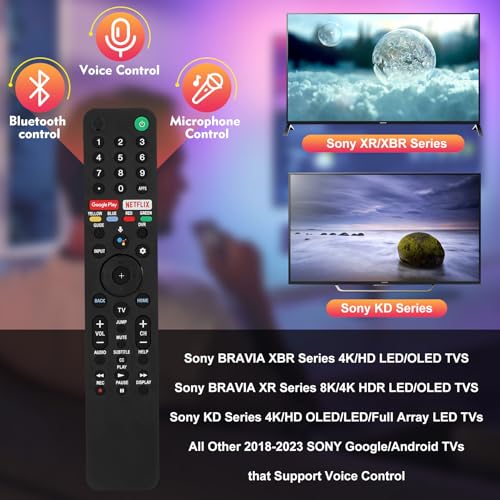 Feikeer RMF-TX500U for Sony TV Remote Replacement, for All Sony Remote/Sony Bravia TV Voice Remote, RMF-TX500U for Sony Remote Control for Smart TV XBR/KD/XR Series X800H X950G A8H Etc, 1 Year Full Warranty - Image 4