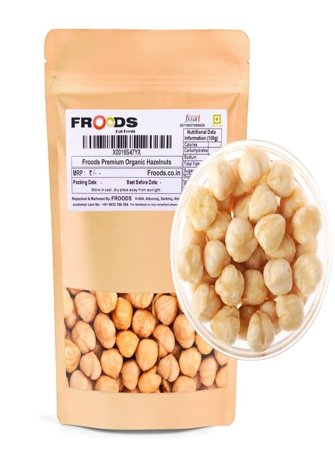 cartup Froods Turkish Whole Hazelnuts, Healthy & Crunchy Dry Fruits for Snacking, High Protein Nuts for Weight Management, Ideal for Baking, Cooking & Desserts - Premium Jumbo Hazelnuts - 250G - Image 1