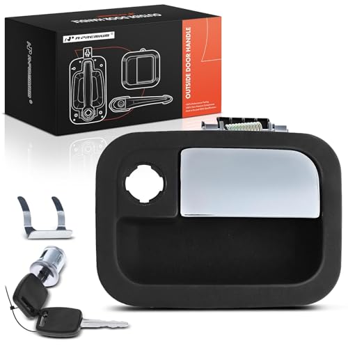 A-Premium APremium Exterior Door Handle with Key Cylinder Compatible with Kenworth C500 T2000 T270 T300 T370 T400 T600A T660 T680 T700 T800 T880 Peterbilt Front Right Passenger Side - Image 1