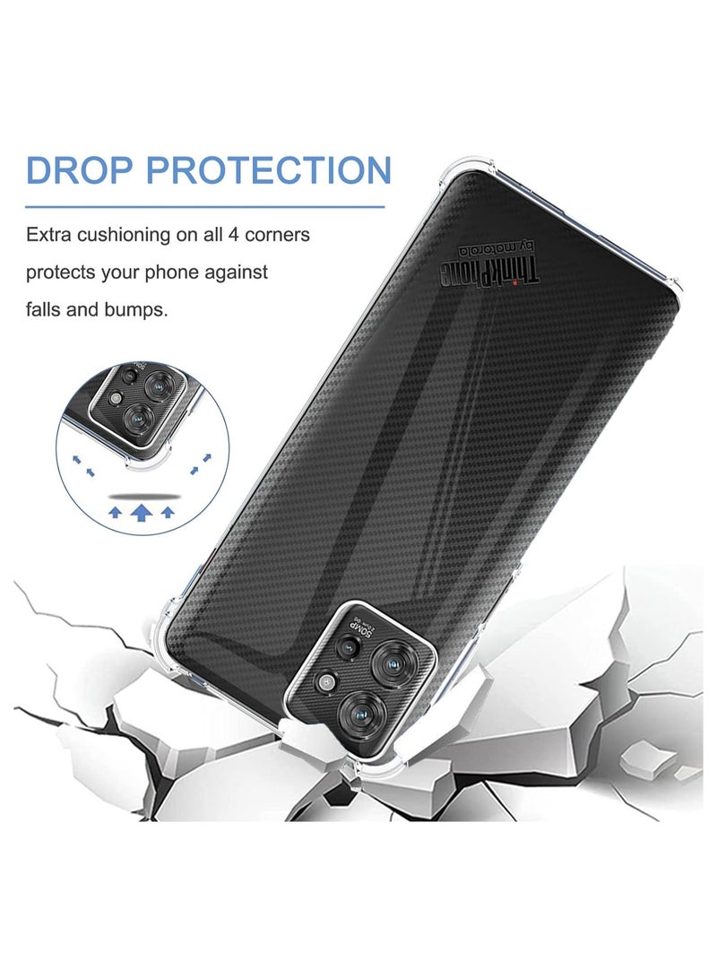 عام "غلاف واقي شفاف مناسب لهاتف Motorola Thinkphone 5G، مع 3 قطع من زجاج الحماية المقوى، حواف زوايا فائقة الرقة من مادة TPU المرن، حماية هوائية ضد السقوط، مقاوم للصدمات والخدوش، بتصميم بلوري شفاف" - Image 3
