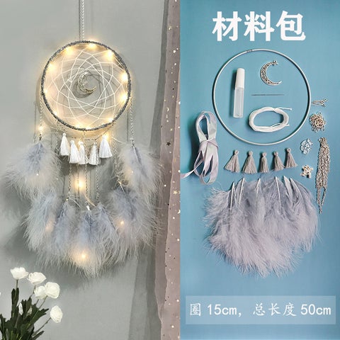 Dreamcatcher DIY Kit for Handmade Wind ChimesMoonlight Ash (material package) to send lamp Moonlight Ash (material package) to send lamp