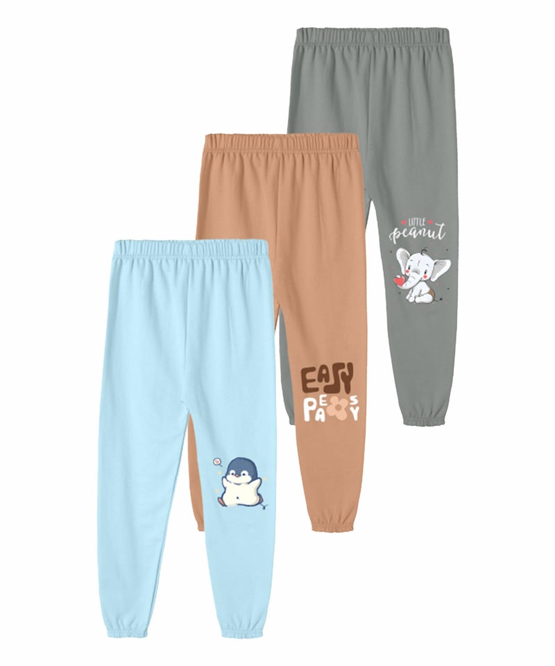 SHODOX® Girls Cotton Blend Printed Regular fit Track Pants (Pack of 3) - Image 1