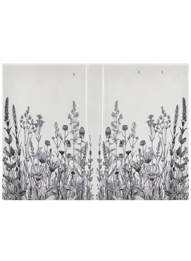 SDMKA Flowers and Plants 3-Ring Binder 1.5 Inch 1 Pack Round Ring Binder Holds 200 Sheets with 3 Inside Pockets for Office Home Organization - Image 2