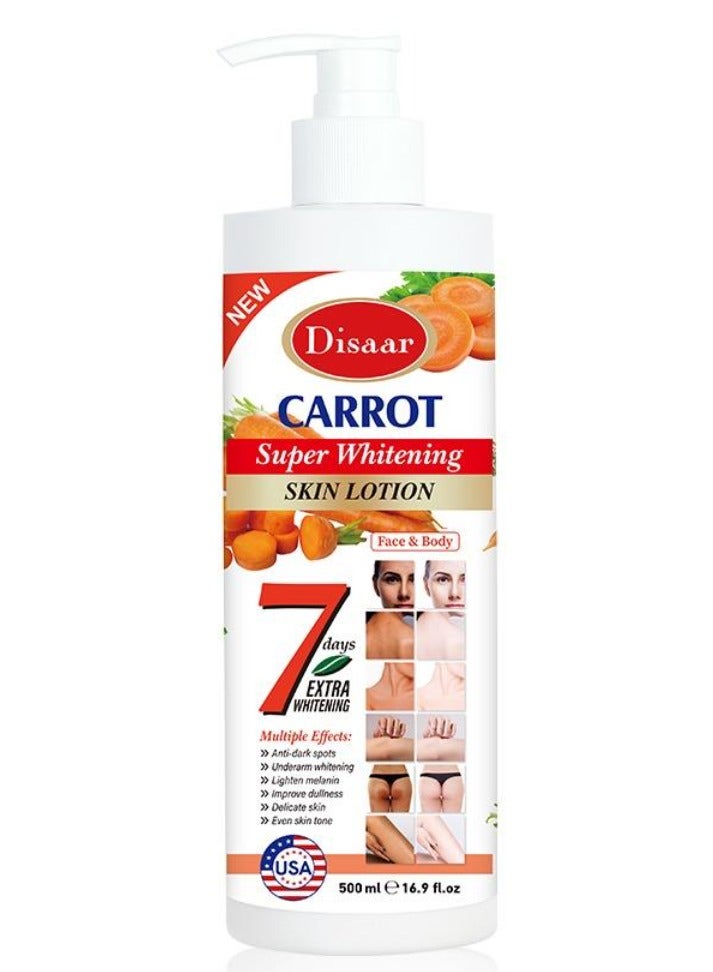 ديسار لوشن الجزر لتبييض البشرة للوجه والجسم 500 مل