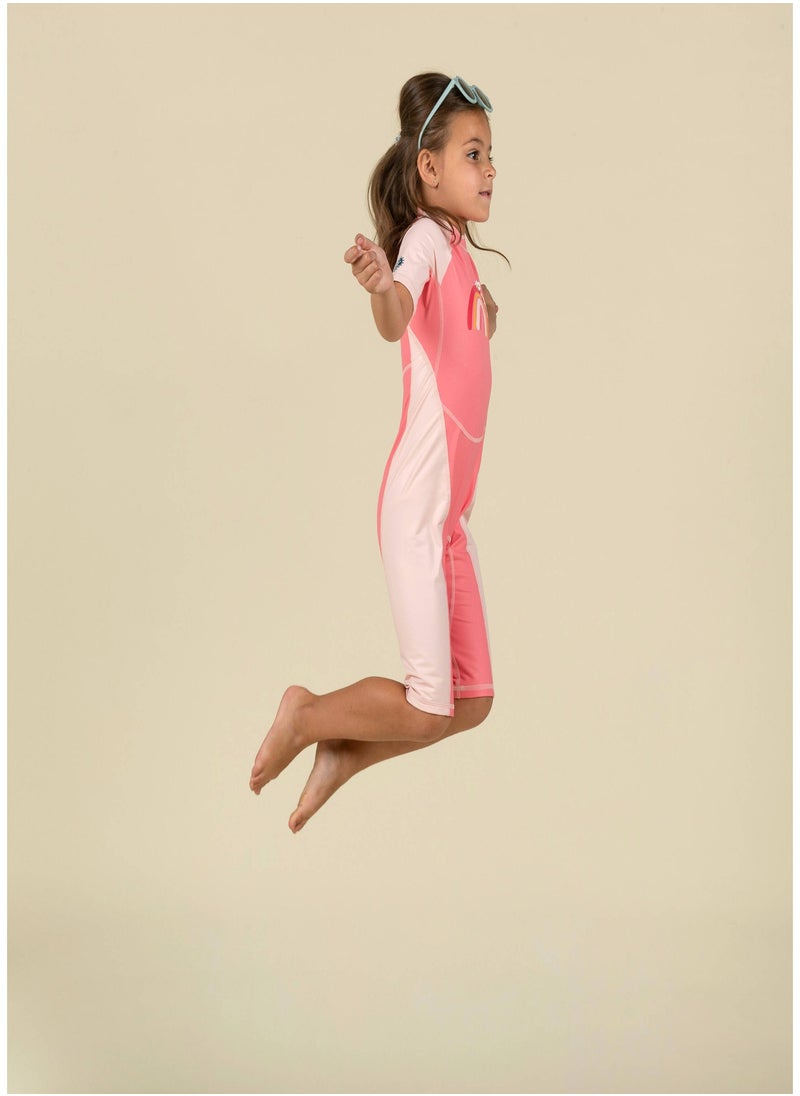NABAIJI NABAIJI by DECATHLON, Baby UV Protection Wetsuit Kloupi Soft & Comfortable Pink RAINBOW Print  - Image 3