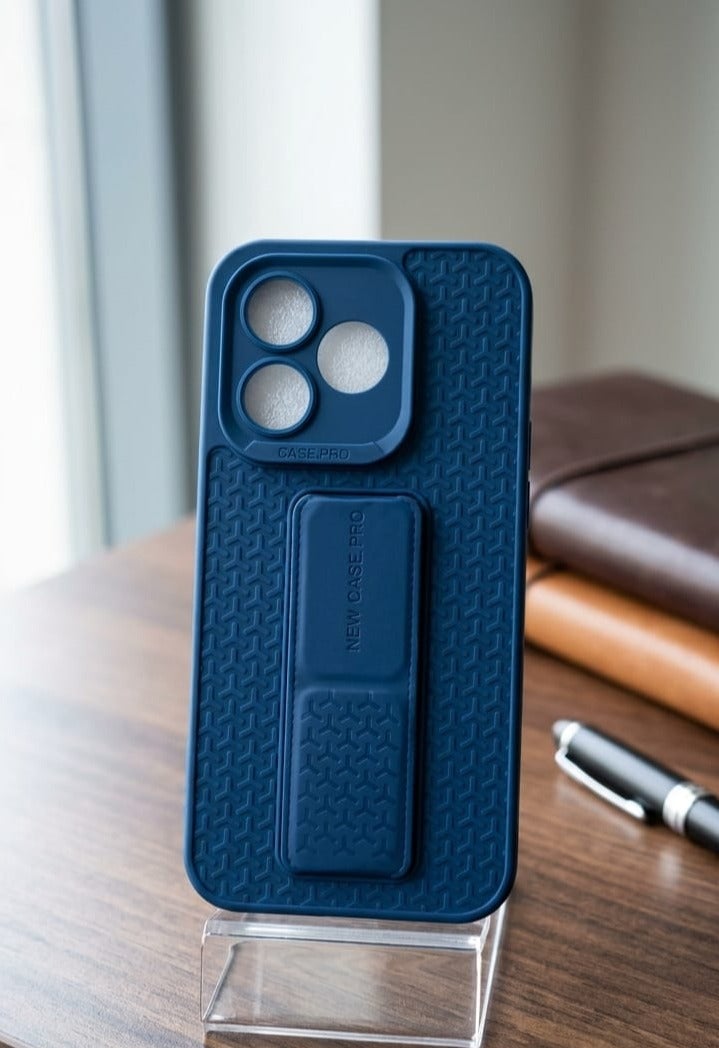 Honor 600 Lite Hand Grip Case Cover - Magnetic Hand Grip Holder & Kickstand Case For Honor 600 Lite - Strong Grip for Magnetic Car Holder, Stylish Silicone Case & Functional, Ultimate Convenience & Hands-Free Viewing - Blue
