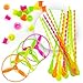 Sepco 50 Pcs Plastic Flying Helicopter Toy Set Flying Twist Disc with Launchers Spinning Bamboo Dragonfly Plastic Propeller for Kids Party Favors Gifts - Image 4