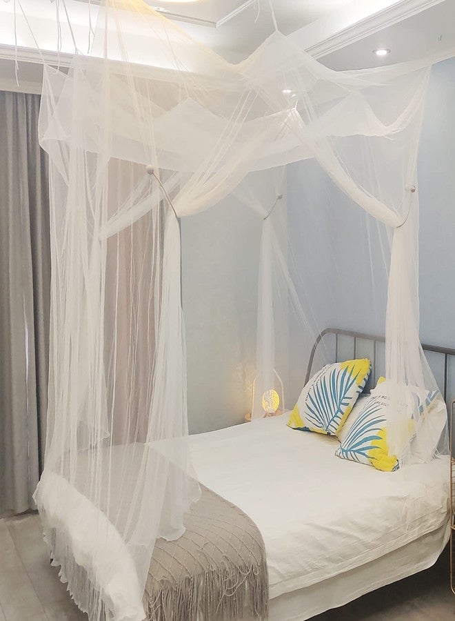 Aventik EDSRDLUZ 400 Fine Meshes Luxury Mosquito Large Square Net for Single to King-Sized Beds, 2 Side Openings & 8 Hanging Loops Decorative Rectangular Shape for Home & Travel - Image 4