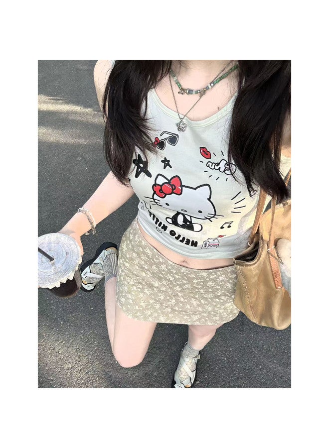 Gukoo Hello Kitty Women'S Underwear Summer Thin Strap Camisole Soft Touch Layering Basic Top With Premium Feel - Image 2