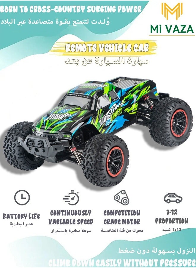 Mi VAZA Remote Control Off-road Car - 1:12 RC Drift Car - High Speed Vehicle Toy - 4WD, 2.4Ghz, Waterproof, Rechargeable Battery, Suitable for Various Terrains - Kids Gifts  - Image 1