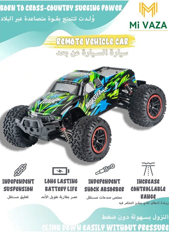 Mi VAZA Remote Control Off-road Car - 1:12 RC Drift Car - High Speed Vehicle Toy - 4WD, 2.4Ghz, Waterproof, Rechargeable Battery, Suitable for Various Terrains - Kids Gifts  - Image 3