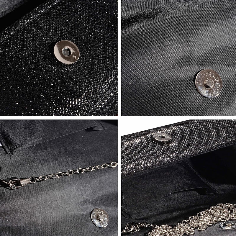 Outrip Women's Evening Bag Clutch Purse Glitter Party Wedding Handbag with Chain - Image 5