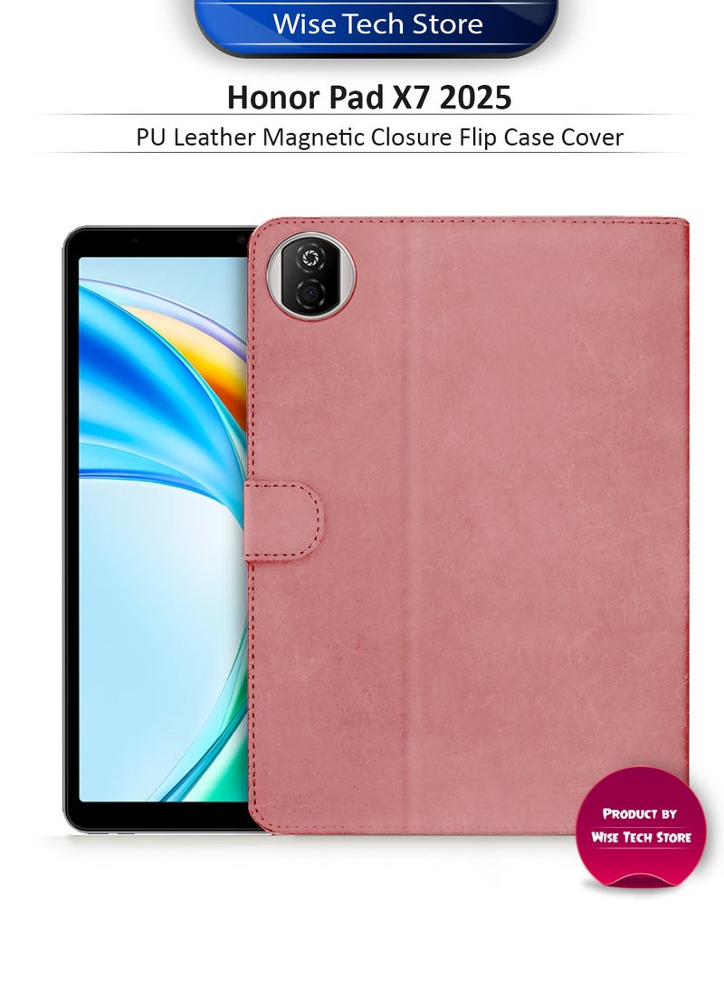 دبليو تيك غطاء حماية Honor Pad X7 2025 (8.7 بوصة) من جلد PU بتقنية WTech مع إغلاق مغناطيسي (TCFPSR) - ذهبي وردي - Image 1