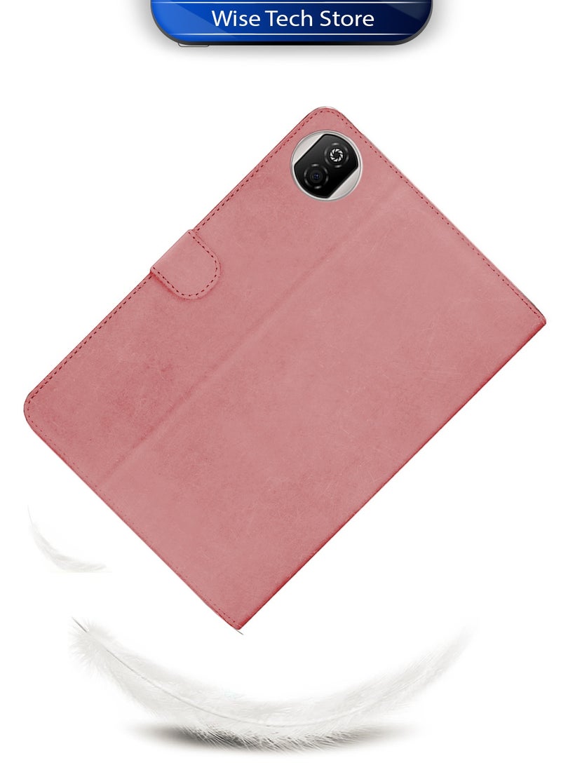 دبليو تيك غطاء حماية Honor Pad X7 2025 (8.7 بوصة) من جلد PU بتقنية WTech مع إغلاق مغناطيسي (TCFPSR) - ذهبي وردي - Image 2