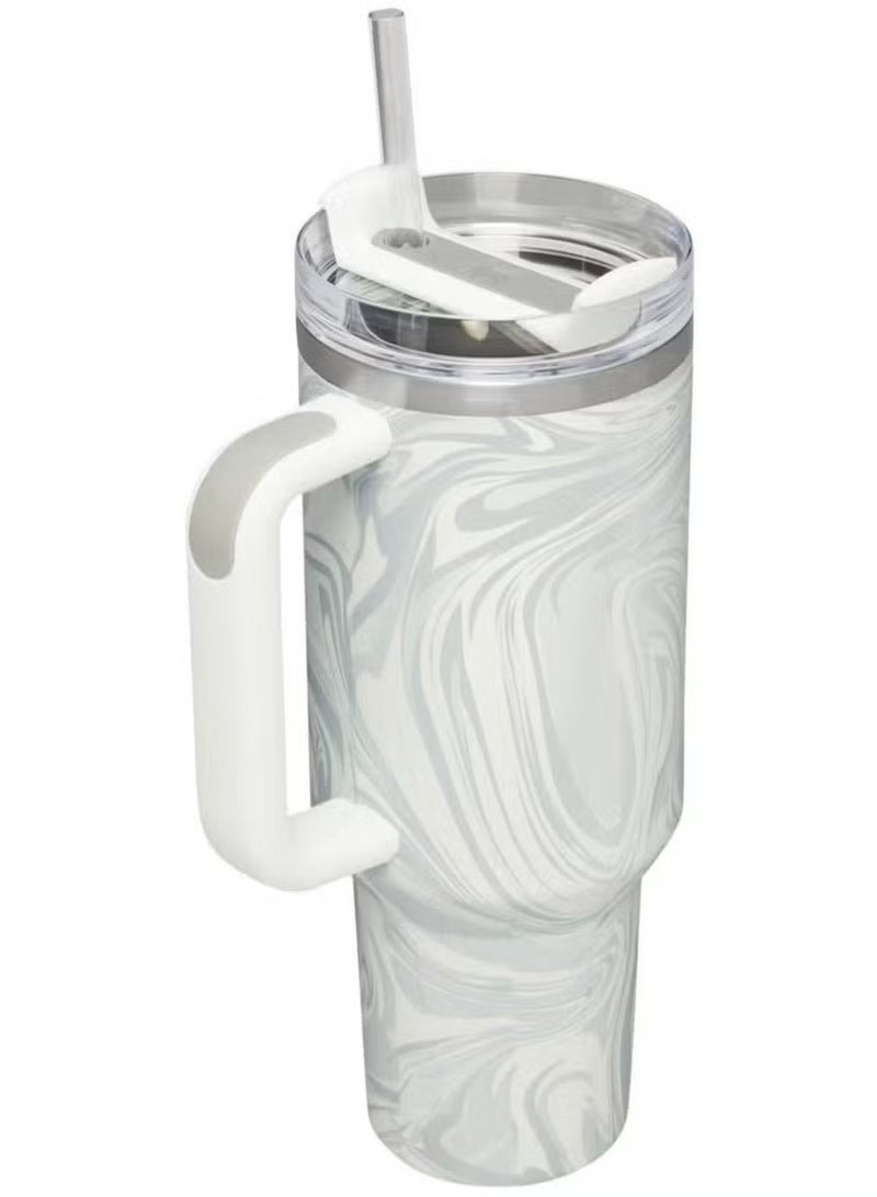 Stanley 2-Pack Quencher H2.0 40oz Stainless Steel Vacuum Insulated Tumblers with Leak-Resistant FlowState Lids & Reusable Straws – Stylish Rose Quartz & Swirl Colors | Durable BPA-Free Travel Cups for Hot & Cold Drinks | Ideal for Water, Coffee, Iced Tea, Smoothies | Eco-Friendly Reusable Drinkware - Image 3