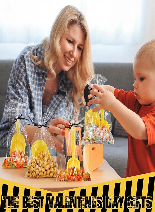 Liitrsh 73 Pcs/18 Sets Construction Party Favors Including Small Hard Hat Snack Ice Cream Bowl and Shovel Construction Gifts Soft Plastic Building Birthday Party Gifts with Transparent Bags - Image 4