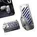 Hugwits 2 PCS NonSlip Car Pedal Covers Premium Aluminum Alloy Automatic Transmission Gas Brake Pads Safe Driving Car Pedal Replacement Accessories Universal for Most Cars Blue - Image 2