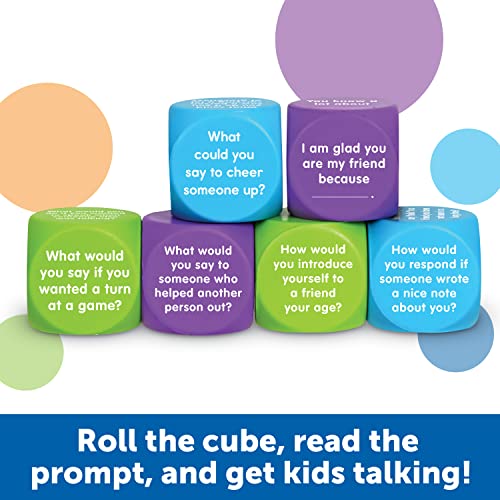 Learning Resources Be Kind Cubes, 6 pieces, Ages 5+ Social Emotional Learning Toys, Speech Therapists Materials, Emotional Intelligence Toys - Image 2