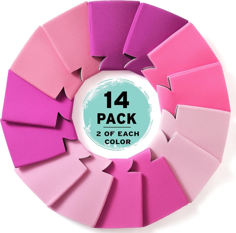 CURRENT CO. Blank Beer Can Cooler Sleeves (14-Pack) Soft Insulated Beer Cozy for Cans - HTV Friendly Plain Coolies in Bulk for Beer Cans & Bottles - Can Cozy Sublimation Blanks for Vinyl Projects & Wedding Favors - Image 3