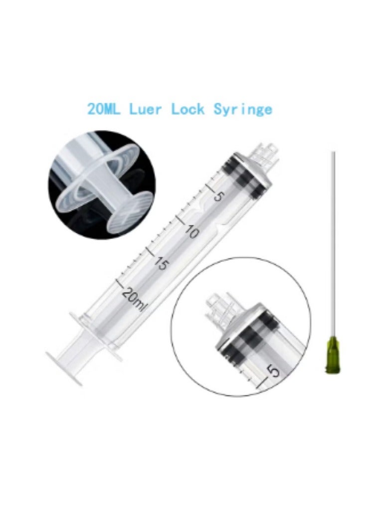 SKYLINE Medical Disposable Syringe 20ML With Needle Individually Sealed (3 Pieces) - Image 2