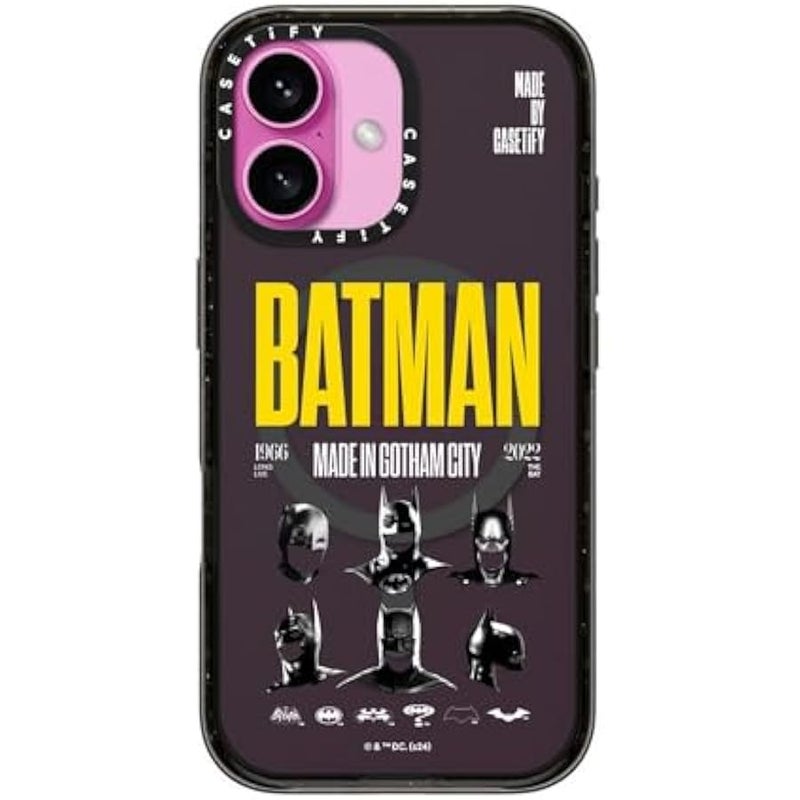 Casetify Impact iPhone 16 Case 【Batman Co-Lab / 4X Military Grade Drop Tested / 8.2ft Drop Protection/Compatible with Magsafe】 - Made in Gotham City - Clear Black - Image 2