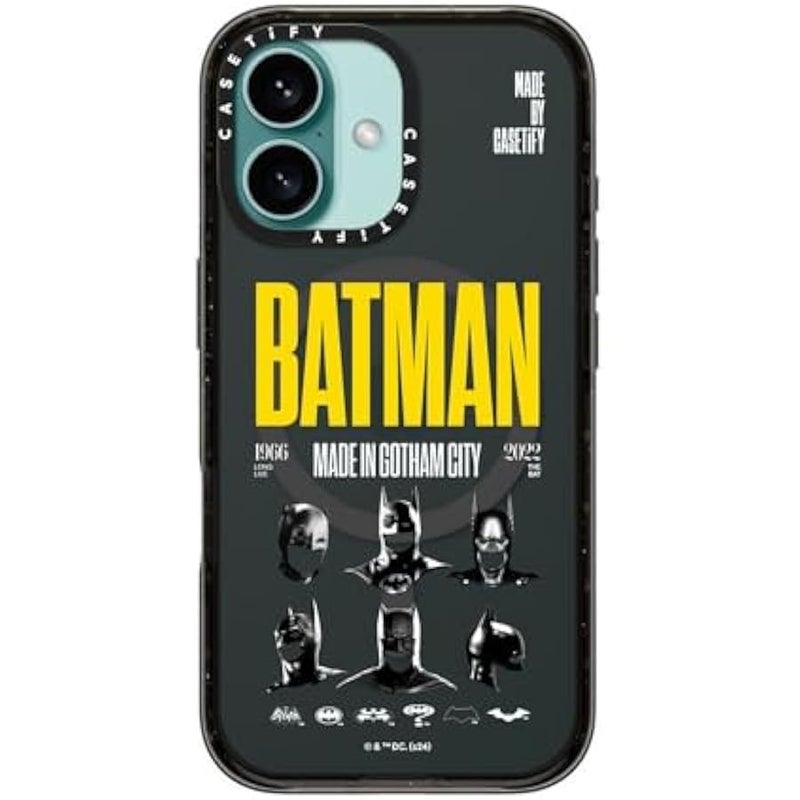 Casetify Impact iPhone 16 Case 【Batman Co-Lab / 4X Military Grade Drop Tested / 8.2ft Drop Protection/Compatible with Magsafe】 - Made in Gotham City - Clear Black - Image 4