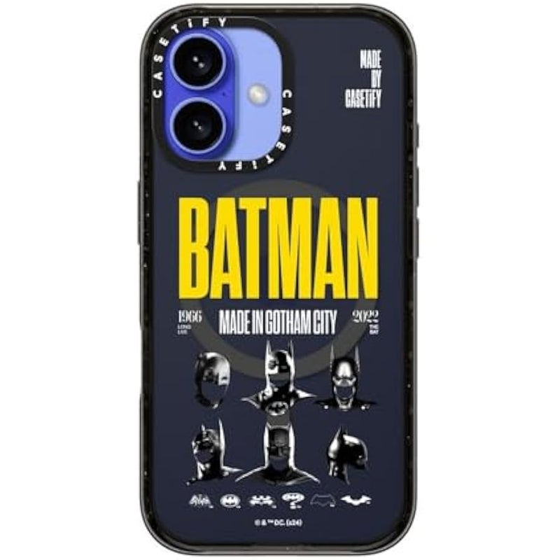 Casetify Impact iPhone 16 Case 【Batman Co-Lab / 4X Military Grade Drop Tested / 8.2ft Drop Protection/Compatible with Magsafe】 - Made in Gotham City - Clear Black - Image 3