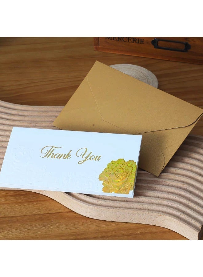 Thank-you card, embossed rose card, raised rose card, embossed card, blessing card (8.8 × 17.5 cm) (white) - Image 3