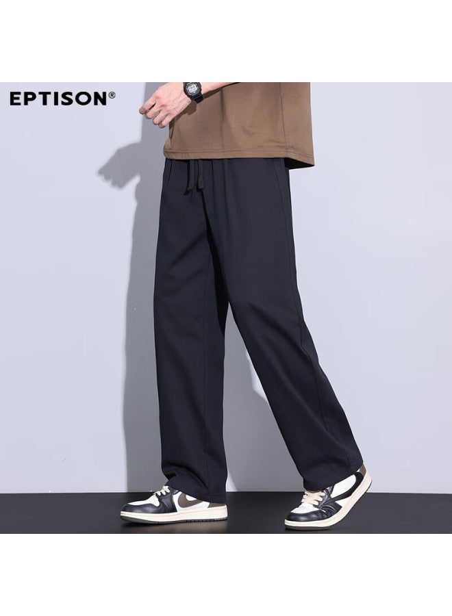 EPTISON Yipintiancheng [100% Cotton] Spring And Summer Men'S Casual Pants, Solid Color Commuter Straight-Leg Trousers, Loose-Fitting Versatile Pants For Men - Image 5