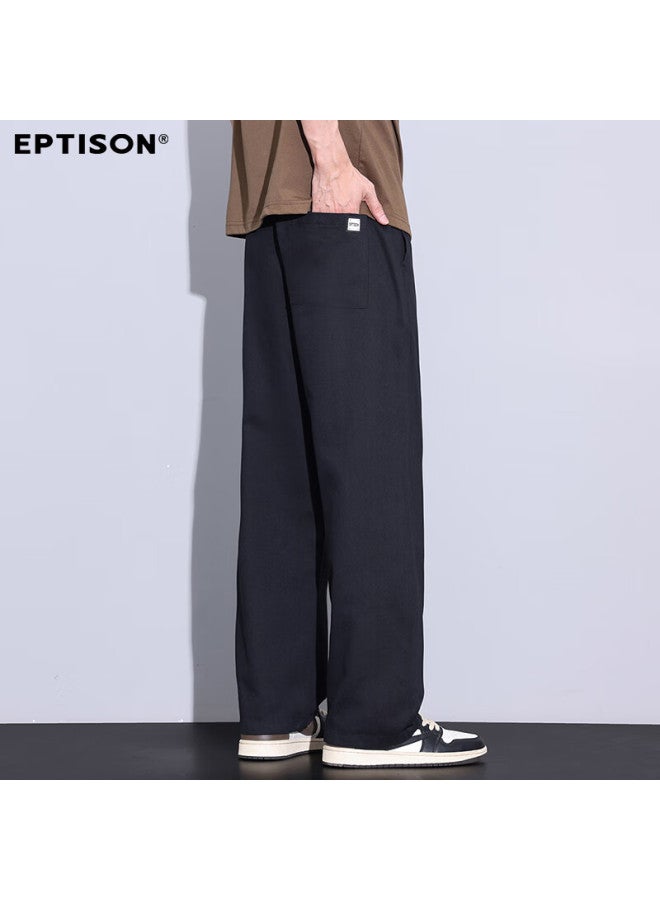 EPTISON Yipintiancheng [100% Cotton] Spring And Summer Men'S Casual Pants, Solid Color Commuter Straight-Leg Trousers, Loose-Fitting Versatile Pants For Men - Image 2