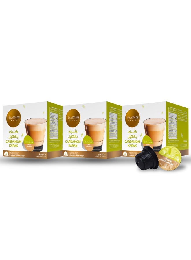Dallaspresso Cardamom Karak Capsules Pack of 3 – Dolce Gusto Compatible Chai Latte with Cardamom - Image 1