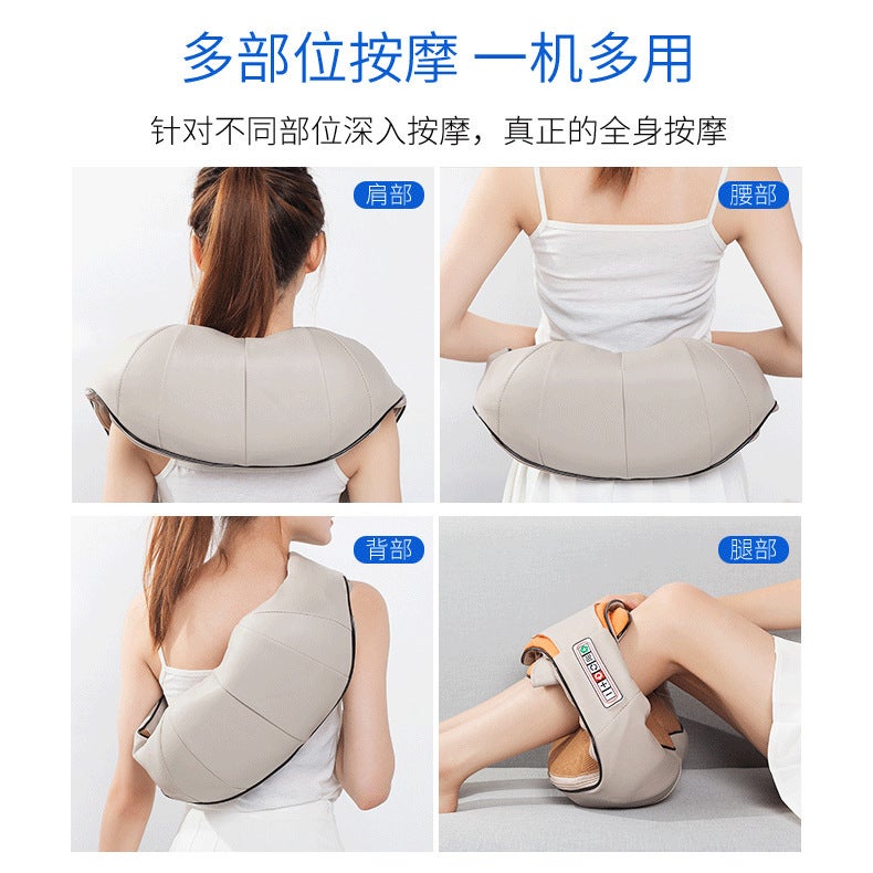 Factory Shoulder And Neck Massager Kneading Heating Vertebral Physiotherapy Instrument Kneading Neck Car Home Shawl Massage Instrument - Image 4